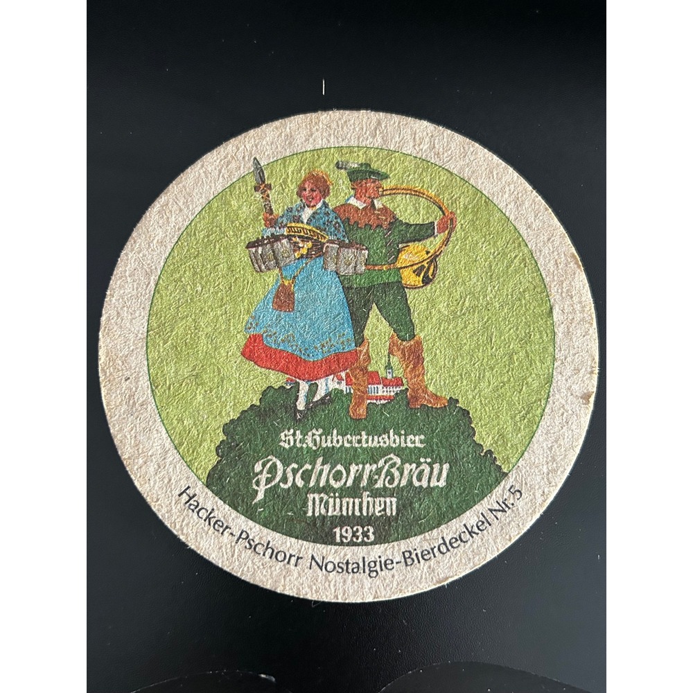 Beer Coaster Green Good Vintage Nostalgie-Bierdeckel Hacker-Pschorr